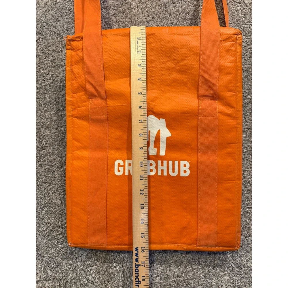 Grubhub Insulated Delivery Bag Unisex OS Orange Thermal Reusable Food Tote Eco